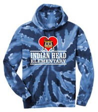 Heart Unisex Tie Dye Hoodie