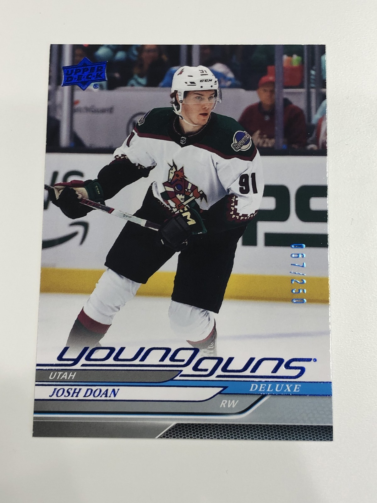 2024-25 Upper Deck Series 1 Josh Doan #233 067/250 Young Guns Deluxe