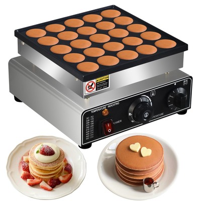 110V US Commercial 25PCS Mini Dutch Pancake Maker,950W Dutch Pancake Baker Ma...