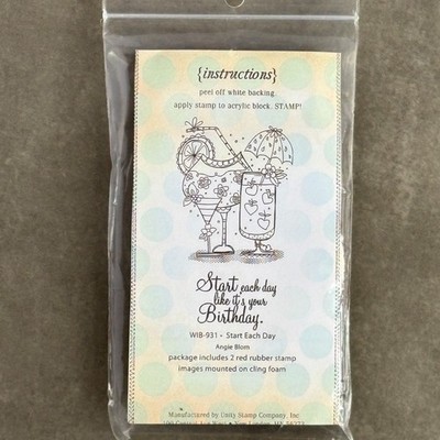 Unity Start Each Day Like its Your Birthday Red Cling Stamps Girls Night Out