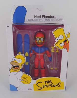 #ad NEW The Simpsons Stupid Sexy Ned Flanders 5” Figure Jakks Pacific FREE SHIPPING $27.49