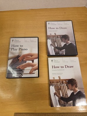 Set of 2 Great Courses - How to Draw & How to Play Piano DVD