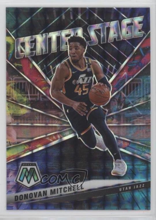2020-21 Panini Mosaic Center Stage Donovan Mitchell #5 0nr3