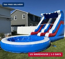 24FT L Commercial Inflatable Water Slide for Adults, Inflatable Water Slide for