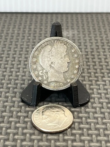 1895 Barber Quarter Dollar Good To Very Good Condition 90% Silver