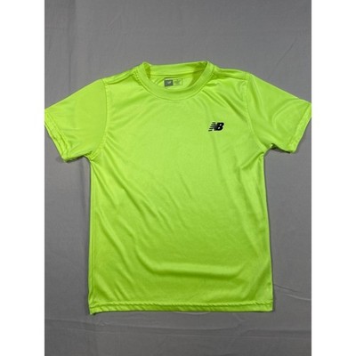 New Balance Boys Neon Lime Green Active Performance T-Shirt Size 12 RN63619