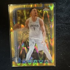2025 Topps Chrome Gold RayWav Refractor Dwight Powell 223 Dallas Mavericks 41/50