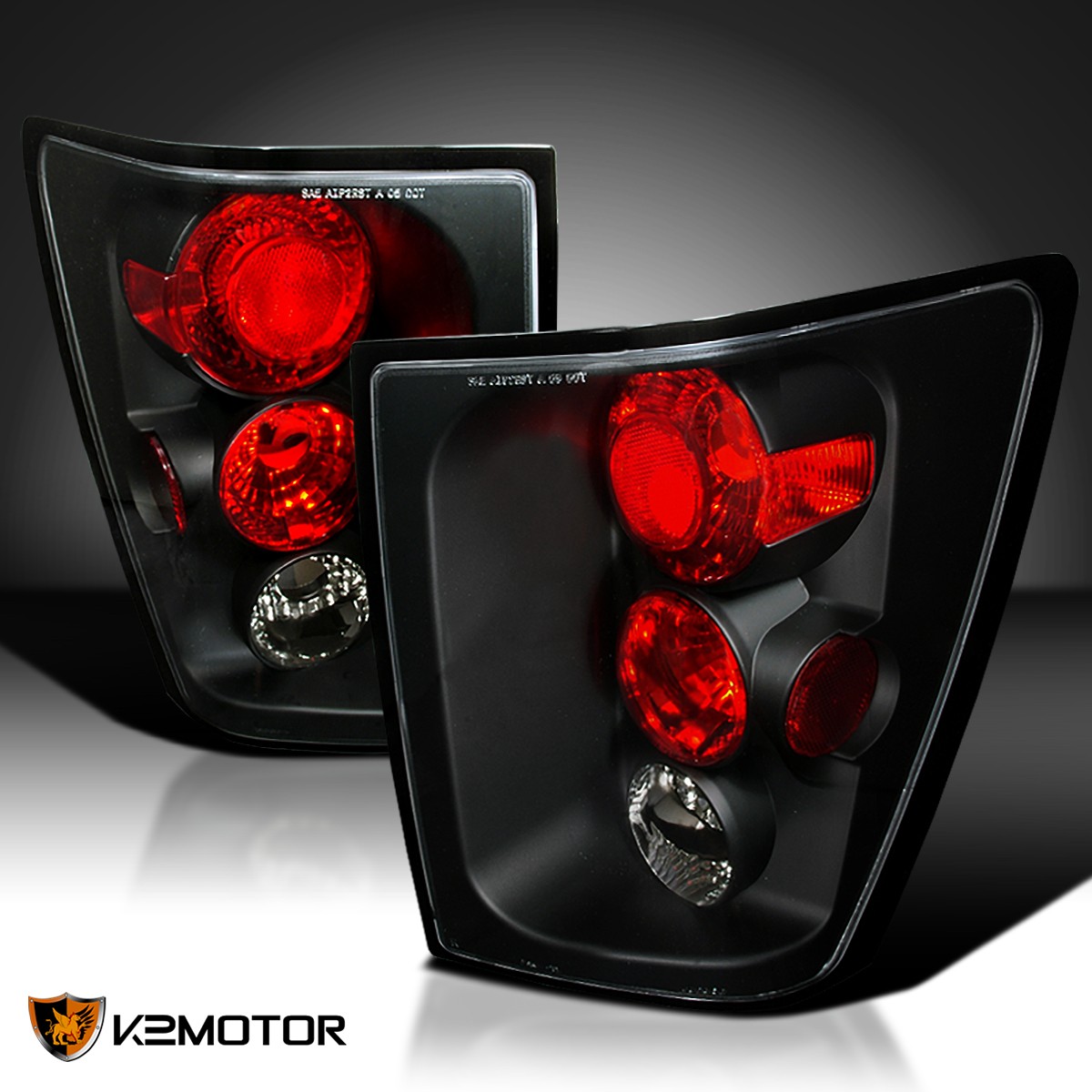 Black Fits 2005-2006 Jeep Grand Cherokee Brake Tail Lights Lamps