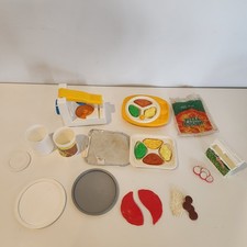 Vintage Fisher Price Fun With Food TV Dinner Set Pizza Can Opener Lot