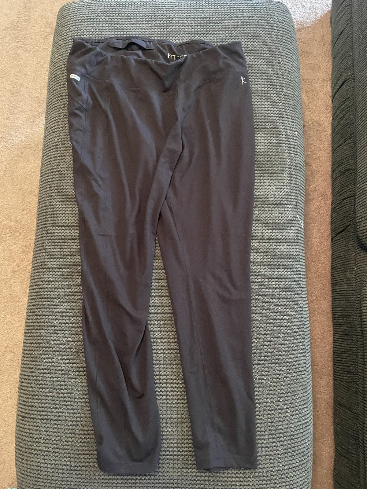 Danskin Now Women's  XL(16-18) Black Fitted Athletic Leggings Yoga Pants