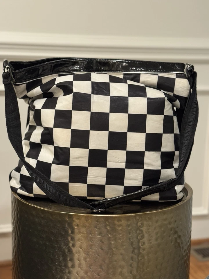 Betsey Johnson Betseyville Grande Nylon Cartera/Bolso Mensajero Taxi Cabina Tema ¡DIVERTIDO! Foto 4 de 4