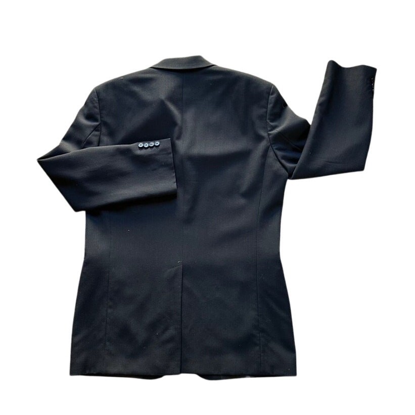 Hugo Boss Y2k Black Wool Blazer Jacket European Made Men's Sz 38R  thumbnail 4