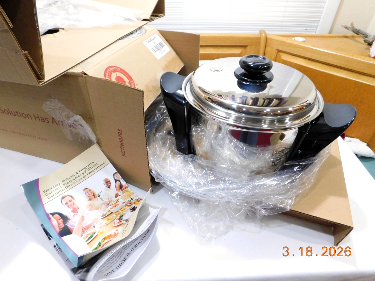 T*y様 SALADMASTER 5QT 両手鍋 316Ti ステンレス Saladmaster 316Ti Titanium Multi-Pot 5 Qt Electric Fryer Roaster