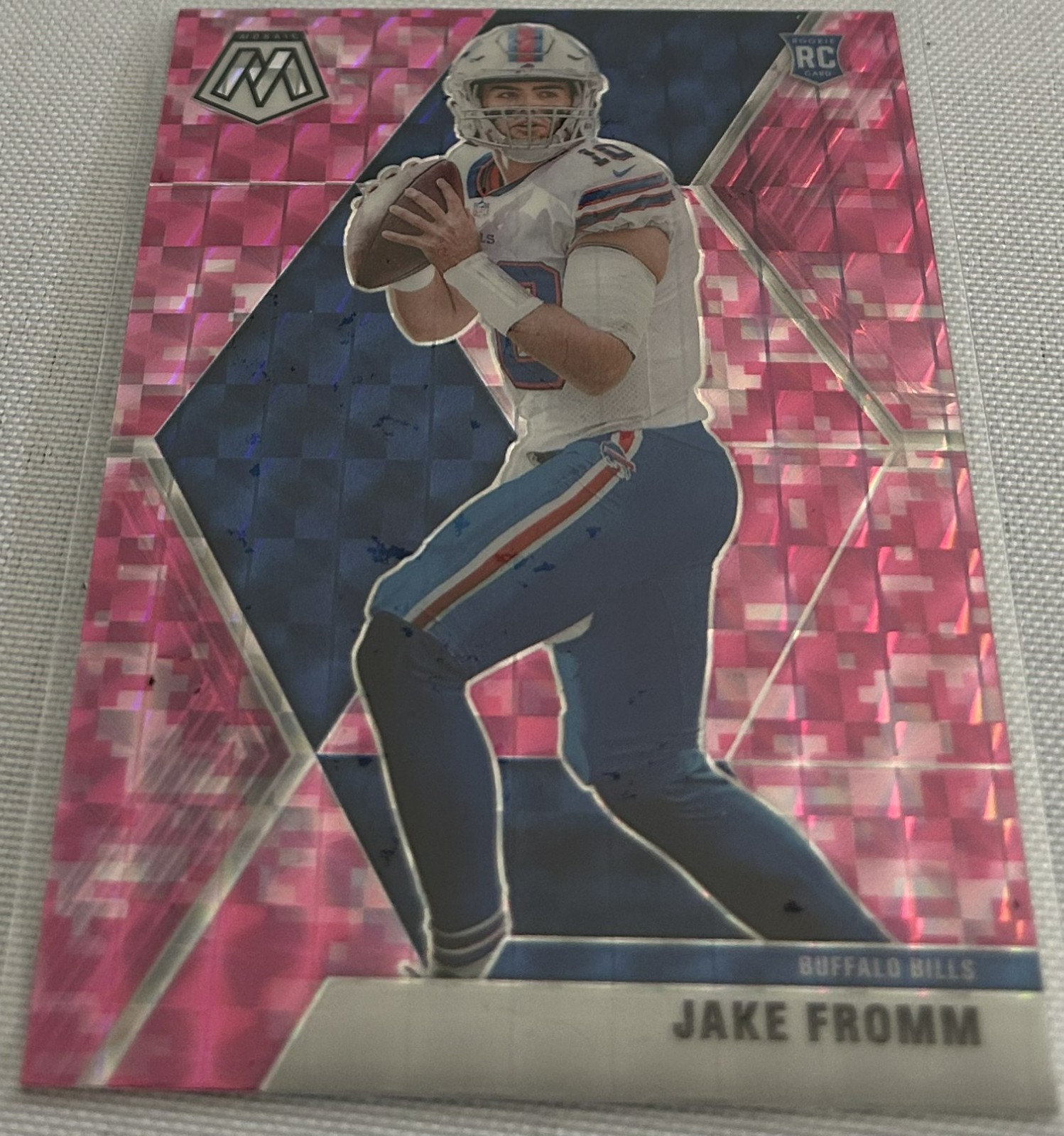 2020 Panini Mosaic Football Jake Fromm Buffalo Bills Camo Pink Prizm Rookie #242