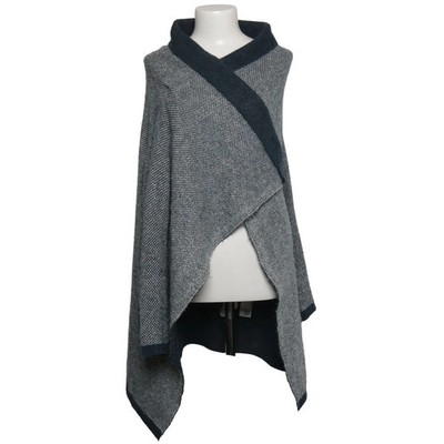 Cache Cache, Poncho, Größe: M, Blau/Weiß, Acryl/Metallfaser/Polyester #fY2