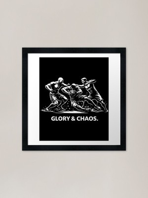 Glory Chaos. Calcio Storico Silhoue gerahmtes Wandbild Poster Leinwanddruck Bild