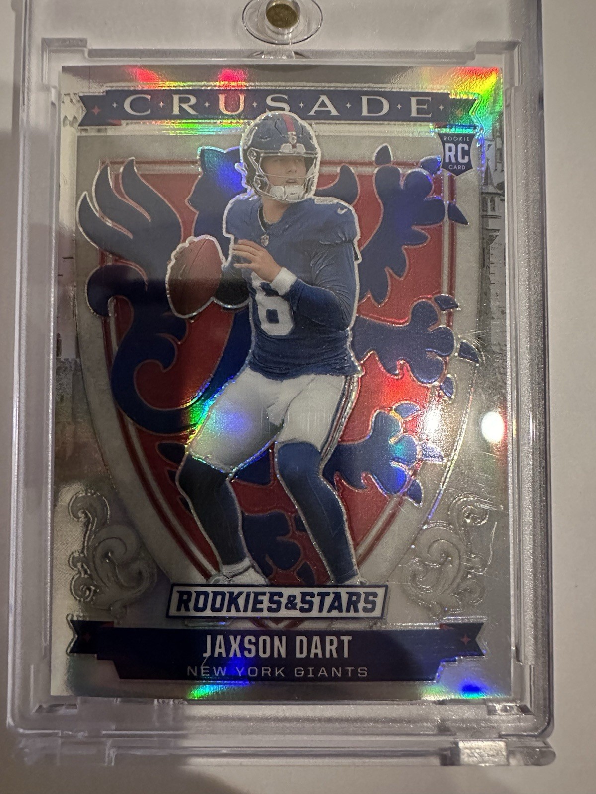 Jaxson Dart RC 2025 Panini Rookies & Stars  Crusade Silver Prizm #11 Giants