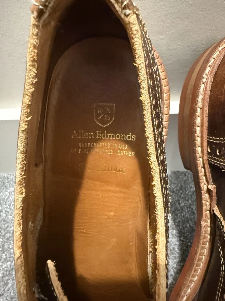 Allen Edmonds Strandmok полированный коричневый крышка носок Оксфорд платье обуви Sz 10,5 D - Изображение 2 из 4