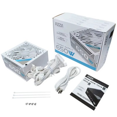 ATX Netzteil AZZA PSAZ 650Watt 80Plus Bronze 12cm Lüfter White Weiß - NEU