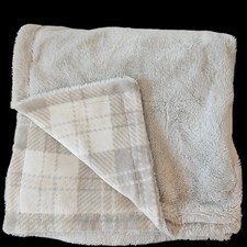 Parents Choice Baby Blanket Plaid White Cream Gray Tan Beige 30x40 Walmart