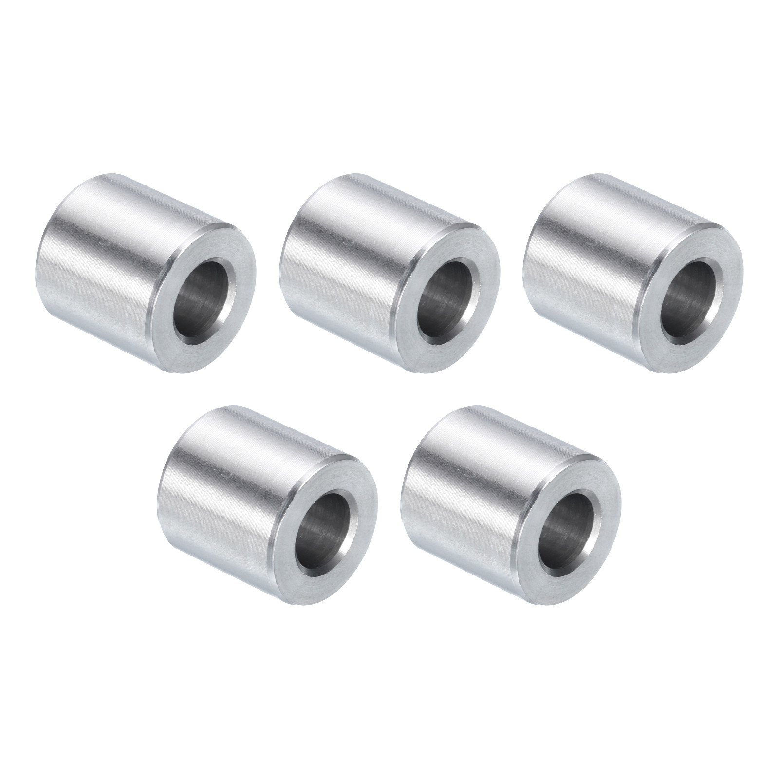 5pcs Stainless Steel Spacer 1/4" Bore x 1/2" OD x 1/2" Length Screw Standoff