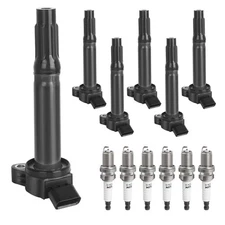 Ignition Coil Pack & Spark Plug Set for Toyota 3.5 V6 - 6PC