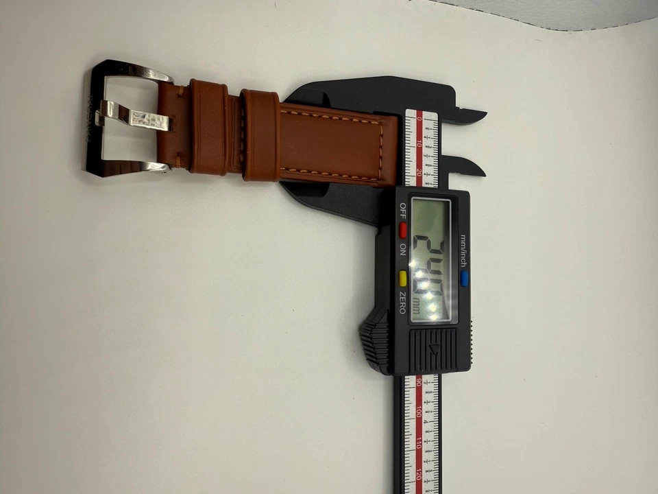 Panerai Monte Carlo Brown Rugby Gold Calf Leather Strap 24/22 w. Tang Buckle OEM - Image 3 of 3