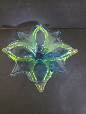 MURANO Gorgeous Star Shaped Candy Dish, Or Decorative Glass.