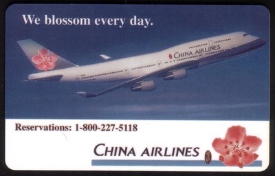 22u China Airlines 'We Blossom Every Day' Boeing 747 SPECIMEN Phone Card