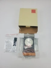 Frank Lloyd Wright Architect BULOVA QTZ Glasner House Clock Cherry & Glass *NIB*