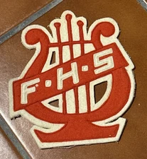Vintage, FHS, Orchestra Letter Jacket Patch, Red & White