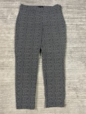 Talbots Pants Womens 6P Black  White Chatham Ankle Slim Leg Cotton Blend