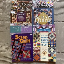 Lot of 8 Scrap Quilt Books Fast Easy Stash Buster Patchwork Patterns