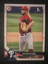 QTY: 2018 Bowman Draft - Colton Eastman ( Phillies ) 1st Rookie Prospect #BD-96