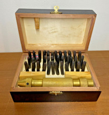 Vintage Personal Stamping Metal Punch Kit With Box 26 Letters 9 Numbers