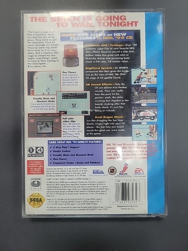 NHL '94 (Sega CD, 1993) EA Deportes Hockey Juego Completo CIB Auténtico - Imagen 3 de 10