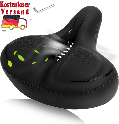 TONBUX Fahrrad Sattel Breiter Fahrradsattel, Atmungsaktiv Bequem Weich Für Damen - Bild 8 von 11