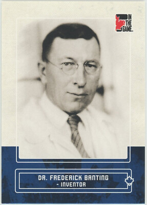 2011 In The Game Canadiana Frederick Banting Blue Parallel /50 Inventor #23