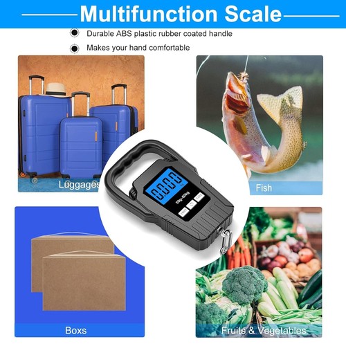 Digital Fish Scale Hanging Scale Fishing Scale 110lb/50kg Luggage Scale... - Picture 5 of 6