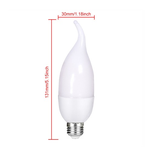 E14 26 27 B22 LED Flicker Flame Effect Candle Light Bulb Fire Burning Lamp Decor - Picture 12 of 16