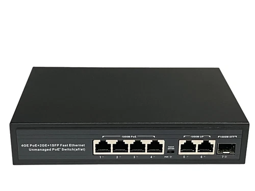 4-port Gigabit + 2-port Gigabit + 1-port Gigabit SFP Full Gigabit POE Switch