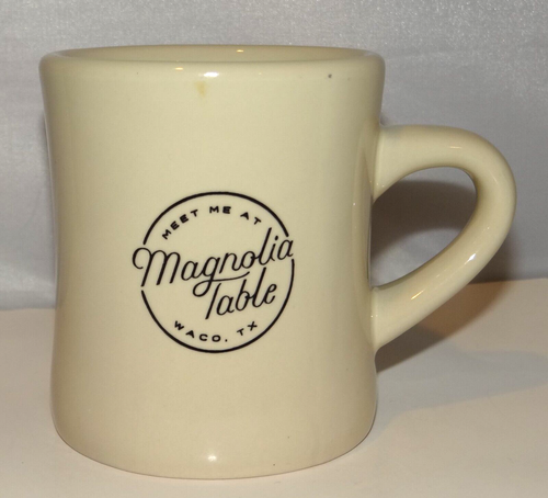 Magnolia Table Diner Style Mug Cup Eggshell White Pottery Waco Texas ...
