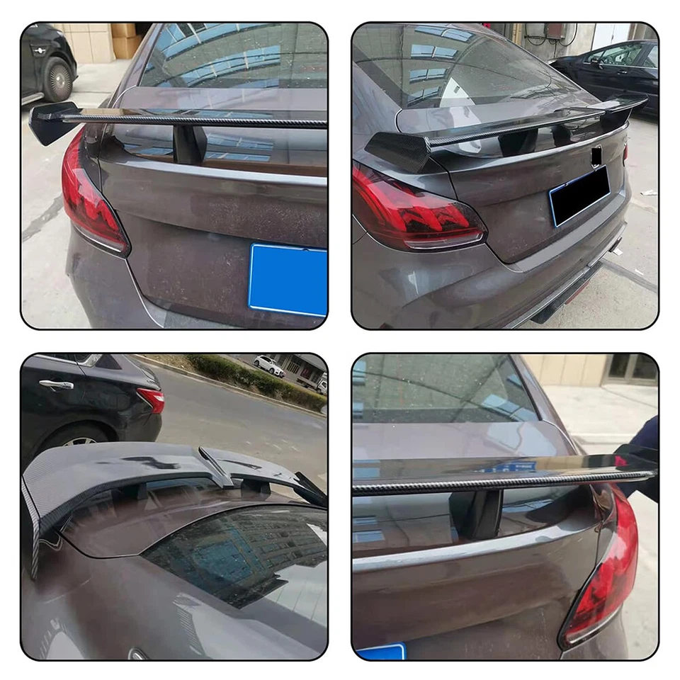 For Chevy Malibu 55'' Rear Trunk Spoiler Wing Tail Racing Pro Style CARBON FIBER - Image 4 of 4