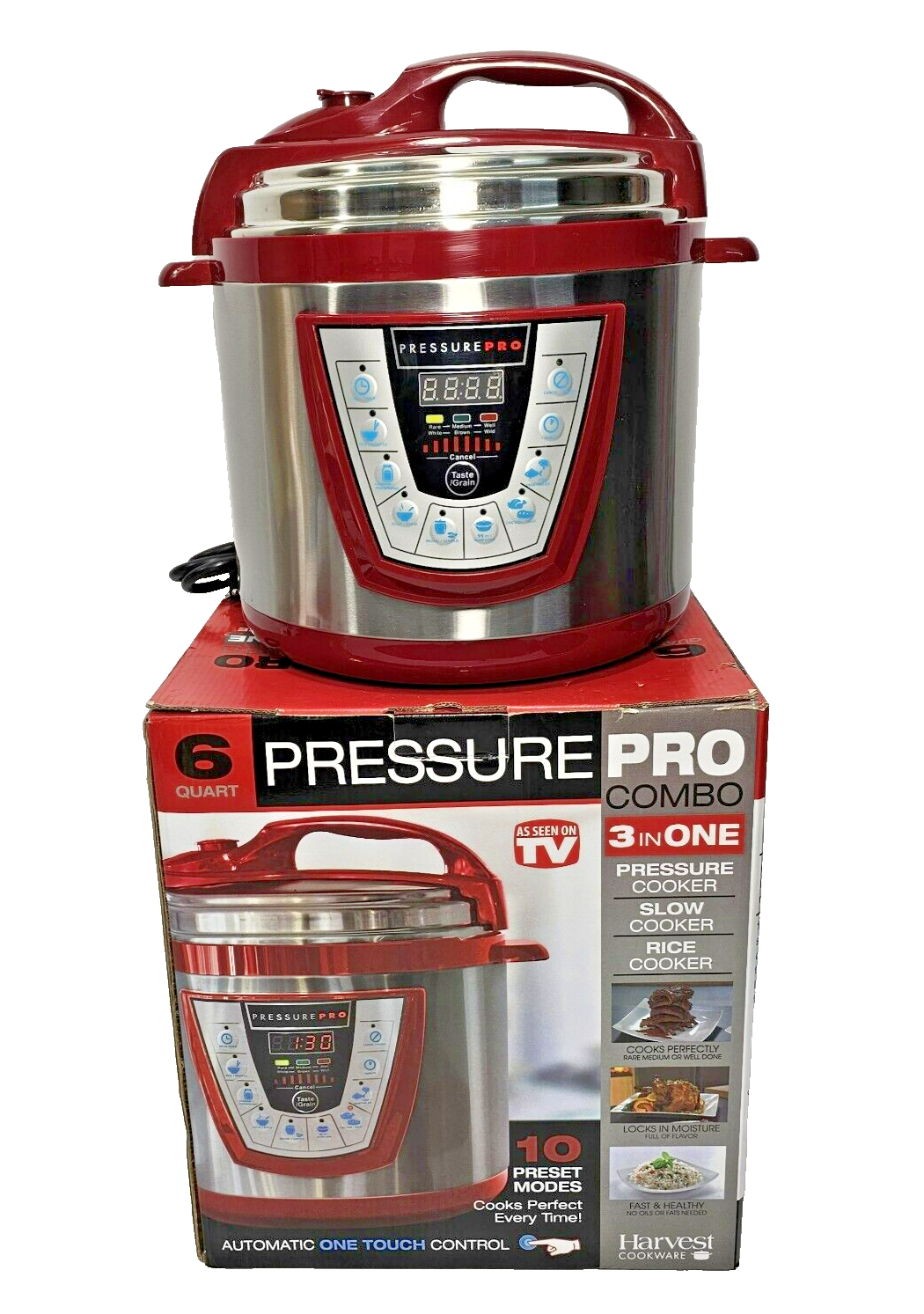 RED HARVEST Power Pressure Cooker XL 6 Qt Power Cooker YBW60P With Box 1000W eBay