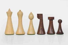 Minimalist Hermann Ohme Wooden Weighted Chess Pieces King 3.75" | Christmas Gift