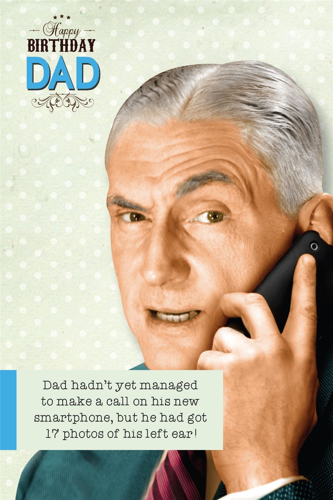 Dad Birthday Card, Funny Dad Birthday Card, Happy Birthday Dad Greeting Card,