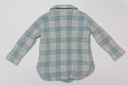 Madewell Boiled Wool Shirt-Jacket In Plaid Teal/Cream, Size Small S New NG712 - Picture 3 of 13