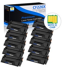 10PK High Yield CF226X Toner Cartridge for HP LaserJet Pro M402dn M402dw M402d
