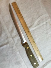 VTG 7 1/2" Blade Molybdenum Vanadium Fillet Knife Wood Handle Made in Japan