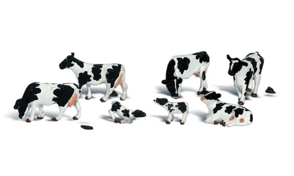 WOODLAND SCENICS HOLSTEIN COWS N GAUGE figures scenery landscape WDS2187 NEW